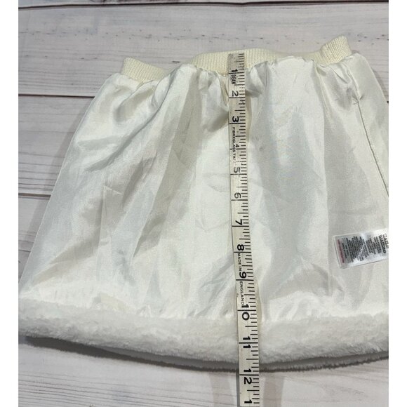 Reversible Kids Beige Faux Fur Mini Skirt Size 5T Fur-to-Satin Holiday Cozy - Picture 10 of 10